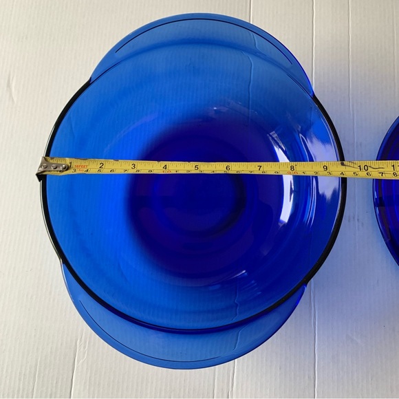 Vintage Anchor Hocking Cobalt Blue glass 9” round 2 liters casserole dish & lid - Picture 6 of 11